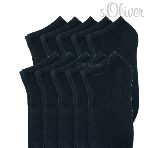 eBay Paar / 10 | schwarz, s.Oliver Socken weiß, blau UNISEX Sneaker grau, Art. 24118